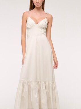 Abercrombie & Fitch Cream Tie Strap Dress